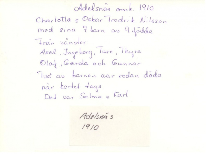 Text baksidan kort A12_01 Adelsnäs