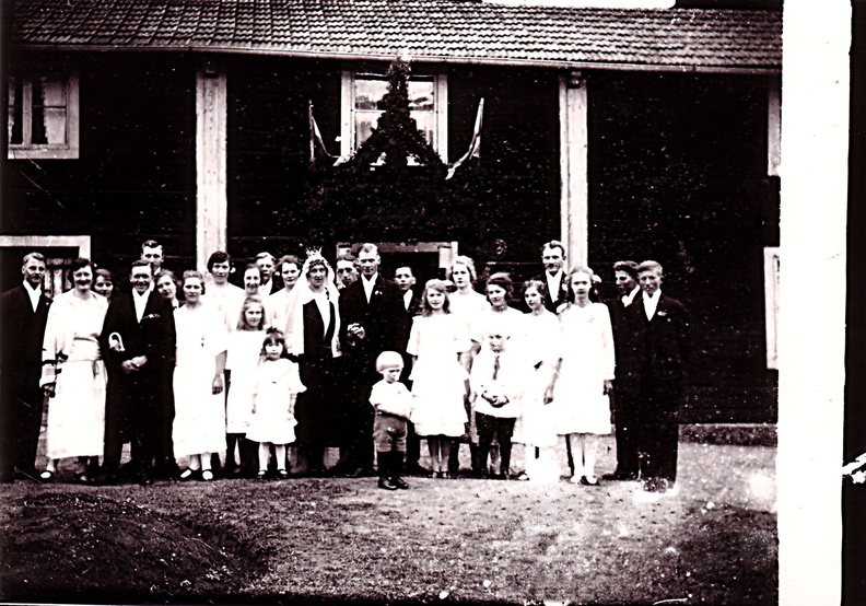 Bröllop i Sjöbo Norrgård 1925