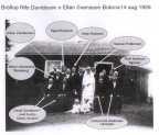 Bröllop Nil o Ellen (Svensson) Davidsson Bränna 14 Aug 1926