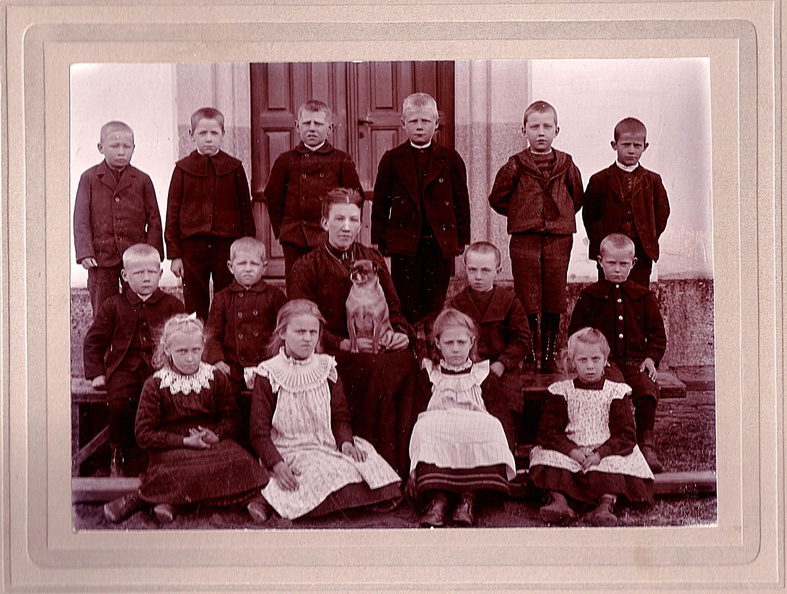 Skolfoto kyrkskolan Malexander 1906